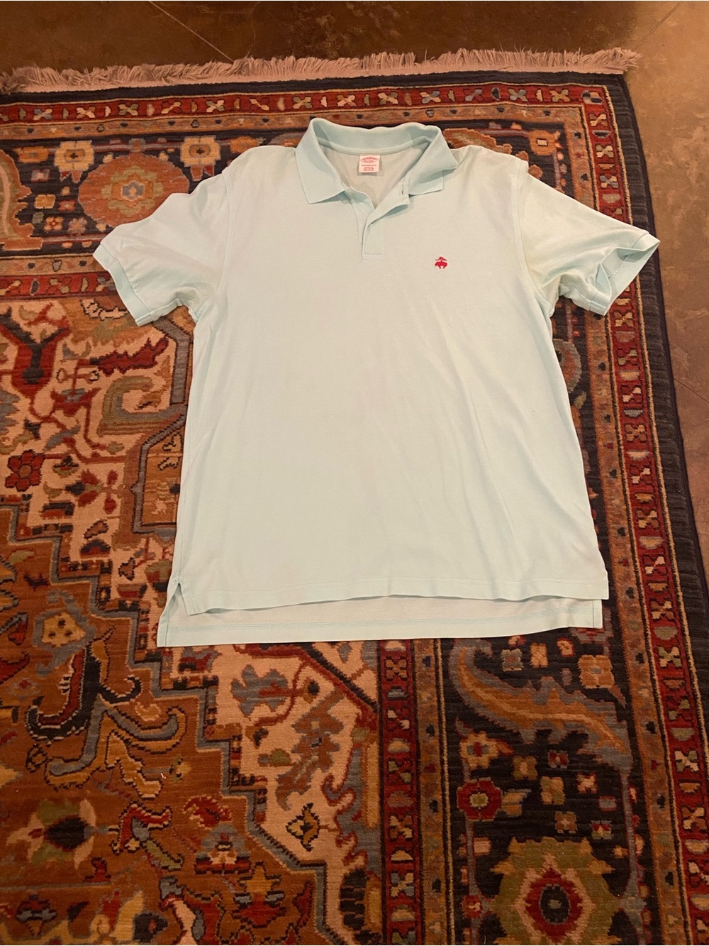 Brooks Brothers Light Blue XL Polo with Red Logo